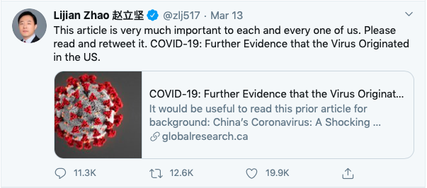 Lijian tweet