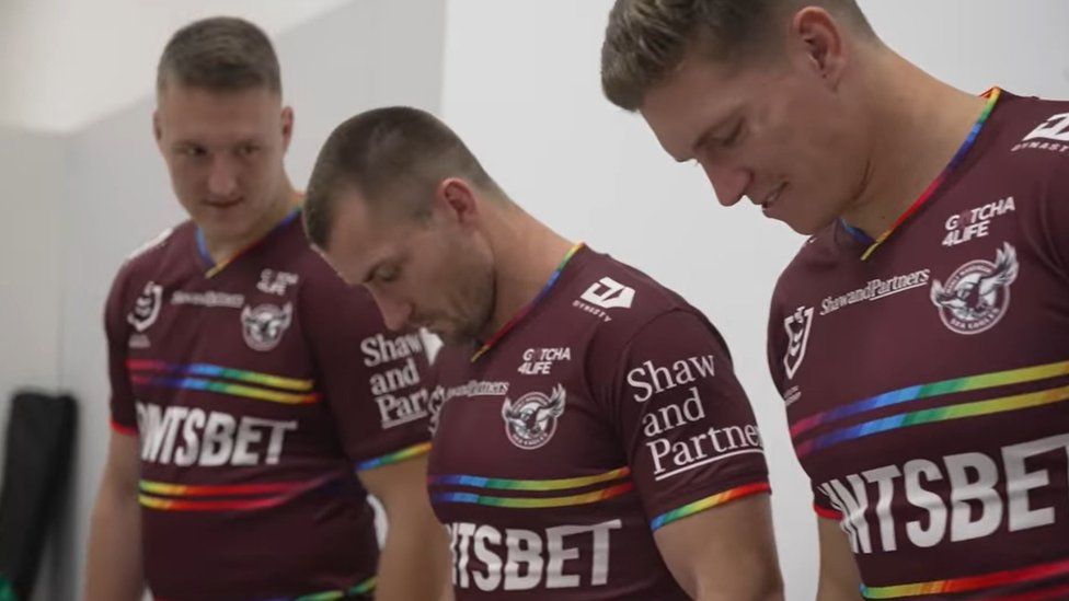 Manly LGBT pride jersey